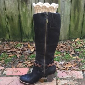Tan boot cuffs